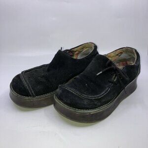 Y2K BC Footwear Black Suede Platform Shoes Womens 7 Whimsigoth Vintage